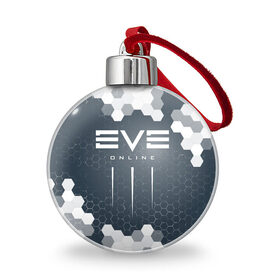 Ёлочный шар с принтом EVE ONLINE / ИВ ОНЛАЙН в Тюмени, Пластик | Диаметр: 77 мм | echo | echoes | eve | game | games | logo | online | space | ев онлайн | ев эхо | еве | ив онлайн | ив эхо | игра | игры | космос | лого | логотип | логотипы | онлайн | символ | символы | эхо | эхос