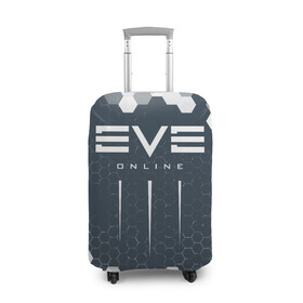 Чехол для чемодана 3D с принтом EVE ONLINE / ИВ ОНЛАЙН в Тюмени, 86% полиэфир, 14% спандекс | двустороннее нанесение принта, прорези для ручек и колес | echo | echoes | eve | game | games | logo | online | space | ев онлайн | ев эхо | еве | ив онлайн | ив эхо | игра | игры | космос | лого | логотип | логотипы | онлайн | символ | символы | эхо | эхос