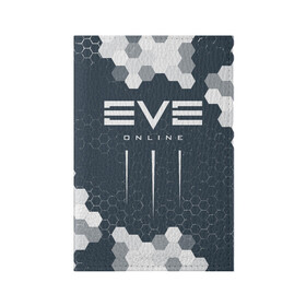 Обложка для паспорта матовая кожа с принтом EVE ONLINE / ИВ ОНЛАЙН в Тюмени, натуральная матовая кожа | размер 19,3 х 13,7 см; прозрачные пластиковые крепления | echo | echoes | eve | game | games | logo | online | space | ев онлайн | ев эхо | еве | ив онлайн | ив эхо | игра | игры | космос | лого | логотип | логотипы | онлайн | символ | символы | эхо | эхос