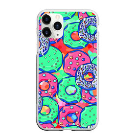 Чехол для iPhone 11 Pro матовый с принтом Donuts в Тюмени, Силикон |  | colorful | donuts | patterns | sweet | texture | пончики | разноцветный | сладкое | текстура | узоры