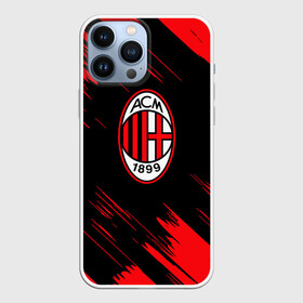 Чехол для iPhone 13 Pro Max с принтом AC MILAN. в Тюмени,  |  | Тематика изображения на принте: fc | football | football club | milan | sport | милан | спорт | спортивные | униформа | фирменные цвета | фк | футбол | футбольный клуб