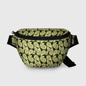 Поясная сумка 3D с принтом Авокадо в Тюмени, 100% полиэстер | плотная ткань, ремень с регулируемой длиной, внутри несколько карманов для мелочей, основное отделение и карман с обратной стороны сумки застегиваются на молнию | avocado | avokado | pattern | pattern avocado | авакадо | авокадо | овокадо | патерн | патерн авокадо | паттерн | паттерн авокадо | персея | растения | рисунок | фон авокадо | фрукт | фрукты