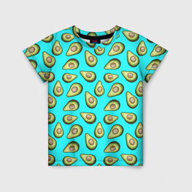 Детская футболка 3D с принтом Авокадо в Тюмени, 100% гипоаллергенный полиэфир | прямой крой, круглый вырез горловины, длина до линии бедер, чуть спущенное плечо, ткань немного тянется | Тематика изображения на принте: avocado | avokado | neon | pattern | pattern avocado | авакадо | авокадо | неон | овокадо | патерн | патерн авокадо | паттерн | паттерн авокадо | персея | растения | рисунок | фон авокадо | фрукт | фрукты