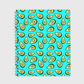 Тетрадь с принтом Авокадо в Тюмени, 100% бумага | 48 листов, плотность листов — 60 г/м2, плотность картонной обложки — 250 г/м2. Листы скреплены сбоку удобной пружинной спиралью. Уголки страниц и обложки скругленные. Цвет линий — светло-серый
 | avocado | avokado | neon | pattern | pattern avocado | авакадо | авокадо | неон | овокадо | патерн | патерн авокадо | паттерн | паттерн авокадо | персея | растения | рисунок | фон авокадо | фрукт | фрукты