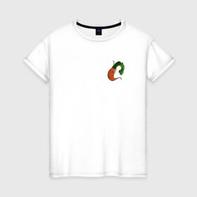 Женская футболка хлопок с принтом Грустная морковка в Тюмени, 100% хлопок | прямой крой, круглый вырез горловины, длина до линии бедер, слегка спущенное плечо | 