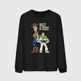 Мужской свитшот хлопок с принтом Buzz&Woody в Тюмени, 100% хлопок |  | buzz lightyear | disney | pixar | toy story | vdkimel | woody | базз лайтер | вуди | дисней | история игрушек | пиксар