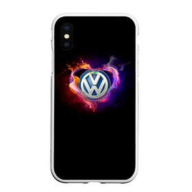 Чехол для iPhone XS Max матовый с принтом Volkswagen в Тюмени, Силикон | Область печати: задняя сторона чехла, без боковых панелей | love vw | volkswagen | vw | vw в сердце | vw значок | vw лого | vw марка | vw эмблема | wv | горящее сердце | значок vw | значок фольксваген | лого автомобиля | лого вольцваген | логотип vw | люблю vw | люблю фольксваген