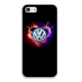 Чехол для iPhone 5/5S матовый с принтом Volkswagen в Тюмени, Силикон | Область печати: задняя сторона чехла, без боковых панелей | love vw | volkswagen | vw | vw в сердце | vw значок | vw лого | vw марка | vw эмблема | wv | горящее сердце | значок vw | значок фольксваген | лого автомобиля | лого вольцваген | логотип vw | люблю vw | люблю фольксваген