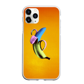 Чехол для iPhone 11 Pro Max матовый с принтом Синий банан в Тюмени, Силикон |  | Тематика изображения на принте: банан | без надписей | вкус | дизайн | еда | картинки | кожура | контраст | креатив | летняя | минимализм | необычный | прикол | рыжая | синий | сиреневая | теплая | фрукт | цветная | яркая