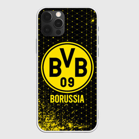 Чехол для iPhone 12 Pro Max с принтом BORUSSIA Боруссия в Тюмени, Силикон |  | Тематика изображения на принте: borussia | club | dortmund | footbal | logo | боруссия | дортмунд | знак | клуб | логотип | логотипы | символ | символы | форма | футбол | футбольная | футбольный