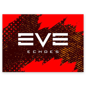 Поздравительная открытка с принтом EVE ECHOES / ИВ ЭХО в Тюмени, 100% бумага | плотность бумаги 280 г/м2, матовая, на обратной стороне линовка и место для марки
 | echo | echoes | eve | game | games | logo | online | space | ев онлайн | ев эхо | еве | ив онлайн | ив эхо | игра | игры | космос | лого | логотип | логотипы | онлайн | символ | символы | эхо | эхос