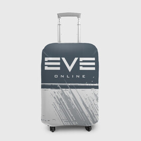 Чехол для чемодана 3D с принтом EVE ONLINE / ИВ ОНЛАЙН в Тюмени, 86% полиэфир, 14% спандекс | двустороннее нанесение принта, прорези для ручек и колес | echo | echoes | eve | game | games | logo | online | space | ев онлайн | ев эхо | еве | ив онлайн | ив эхо | игра | игры | космос | лого | логотип | логотипы | онлайн | символ | символы | эхо | эхос