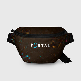 Поясная сумка 3D с принтом PORTAL / ПОРТАЛ в Тюмени, 100% полиэстер | плотная ткань, ремень с регулируемой длиной, внутри несколько карманов для мелочей, основное отделение и карман с обратной стороны сумки застегиваются на молнию | game | games | half | half life | halflife | life | logo | portal | portal 2 | portal2 | valve | игра | игры | лайф | лого | логотип | логотипы | портал | портал 2 | портал2 | символ | символы | халф | халф лайф | халфлайф