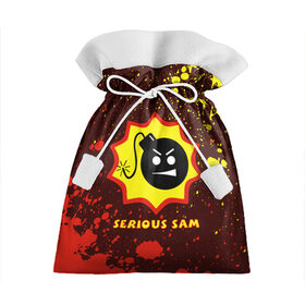 Подарочный 3D мешок с принтом SERIOUS SAM / Крутой Сэм в Тюмени, 100% полиэстер | Размер: 29*39 см | croteam | game | games | logo | sam | serious | бомба | бомбочка | игра | игры | крутой | лого | логотип | логотипы | серьезный | символ | символы | сэм