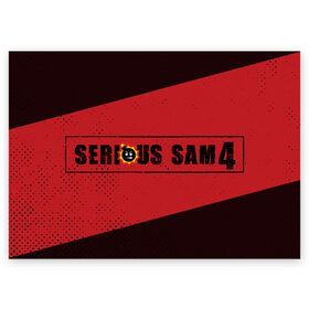 Поздравительная открытка с принтом SERIOUS SAM 4 / Крутой Сэм в Тюмени, 100% бумага | плотность бумаги 280 г/м2, матовая, на обратной стороне линовка и место для марки
 | 