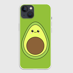 Чехол для iPhone 13 с принтом Авокадо в Тюмени,  |  | avocado | авокадо | зеленый | милый | персонаж | фрукт