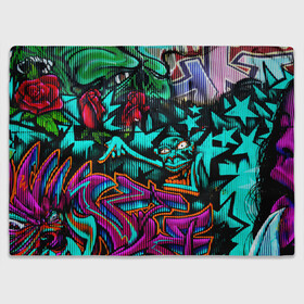 Плед 3D с принтом Граффити  в Тюмени, 100% полиэстер | закругленные углы, все края обработаны. Ткань не мнется и не растягивается | art | graffiti | neon | streetart | абстракция | арт | граффити | искусство | неон | неоновый арт | стритарт