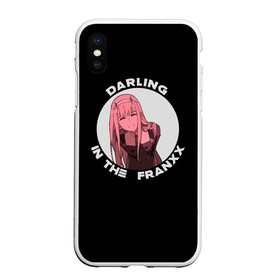 Чехол для iPhone XS Max матовый с принтом DARLING in the FRANXX в Тюмени, Силикон | Область печати: задняя сторона чехла, без боковых панелей | 002 | 02 | cyber | cyberpunk | darling | franxx | japan | strelizia | two | zero | zerotwo | два | демон | дьявол | зеро | зероту | зеротул | итиго | ичиго | киберпанк | киборг | любимый | меха | милый | ноль | нольдва | робот | стрелиция | ту 