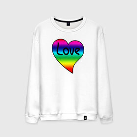 Мужской свитшот хлопок с принтом Rainbow Love в Тюмени, 100% хлопок |  | heart | love is | love you | valentines day | бабушка | валентинка | влюбленные | девушке | жена | лучшая | любимая | люблю | любовь | мама | молодожены | подарок | радуга | радужный | романтика | свадебные | свадьба