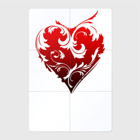 Магнитный плакат 2Х3 с принтом Узорное сердце в Тюмени, Полимерный материал с магнитным слоем | 6 деталей размером 9*9 см | heart | love is | love you | valentines day | бабушка | валентинка | влюбленные | девушке | жена | лучшая | любимая | люблю | любовь | мама | молодожены | подарок | романтика | свадебные | свадьба | сердечки | сердечко