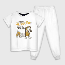 Детская пижама хлопок с принтом Slinky Dog в Тюмени, 100% хлопок |  брюки и футболка прямого кроя, без карманов, на брюках мягкая резинка на поясе и по низу штанин
 | disney | pixar | slinky dog | toy story | vdkimel | дисней | история игрушек | пиксар