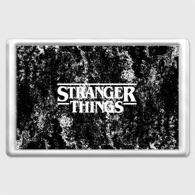 Магнит 45*70 с принтом Stranger Things. в Тюмени, Пластик | Размер: 78*52 мм; Размер печати: 70*45 | Тематика изображения на принте: normal people scare me | stranger things | детектив | драма | кино | очень странные дела | сериалы | странгер тхингс | триллер | уилл | фантастика | фильмы | хоукинс