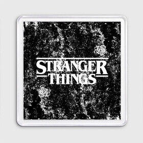 Магнит 55*55 с принтом Stranger Things. в Тюмени, Пластик | Размер: 65*65 мм; Размер печати: 55*55 мм | Тематика изображения на принте: normal people scare me | stranger things | детектив | драма | кино | очень странные дела | сериалы | странгер тхингс | триллер | уилл | фантастика | фильмы | хоукинс