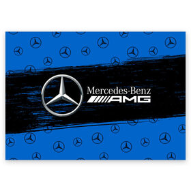 Поздравительная открытка с принтом MERCEDES / МЕРСЕДЕС в Тюмени, 100% бумага | плотность бумаги 280 г/м2, матовая, на обратной стороне линовка и место для марки
 | amg | auto | bens | benz | logo | merc | mercedes | mercedes benz | mersedes | moto | star | vthctltc | авто | амг | бенц | звезда | класс | лого | логотип | мерин | мерс | мерседес | мерседес бенц | мото | символ | символы | ьуксувуы