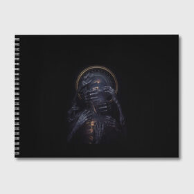 Альбом для рисования с принтом Dark Soul в Тюмени, 100% бумага
 | матовая бумага, плотность 200 мг. | Тематика изображения на принте: cool | cyborg | decoration | fashion | fear | ghost | halloween | head | horror | robot | skeleton | skull | technology | голова | киборг | круто | мода | призрак | робот | скелет | технологии | ужас | украшение | хеллоуин | череп
