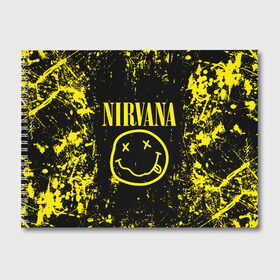 Альбом для рисования с принтом Nirvana в Тюмени, 100% бумага
 | матовая бумага, плотность 200 мг. | music | nirvana | rock | smile | американская рок группа | гранж | известные личности | крист новоселич | курт кобейн | музыка | музыканты | нирвана | панк рок | певцы | рок | смайл | хард рок | хэви металл