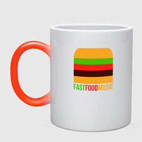 Кружка хамелеон с принтом Fast Food Music в Тюмени, керамика | меняет цвет при нагревании, емкость 330 мл | drill | fast | ffm | food | music | rap | trap | мьюзик | русский | рэп | фаст | фуд