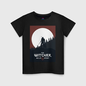 Детская футболка хлопок с принтом The Witcher, Wild Hunt, Геральд, Ведьмак. в Тюмени, 100% хлопок | круглый вырез горловины, полуприлегающий силуэт, длина до линии бедер | the witcher | wild hunt | ведьмак. | геральд
