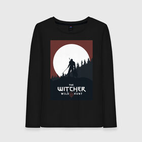 Женский лонгслив хлопок с принтом The Witcher, Wild Hunt, Геральд, Ведьмак. в Тюмени, 100% хлопок |  | the witcher | wild hunt | ведьмак. | геральд