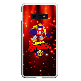 Чехол для Samsung S10E с принтом Brawl Stars/Surge в Тюмени, Силикон | Область печати: задняя сторона чехла, без боковых панелей | bibi | crow | kolette | leon | nita | sandy | surge | volt | бравл старс | вольт | герои | детям | звезда | звездные | леон | логотипы игр | мальчикам | огненный | огонь | робот | сенди | спайк | спраут | супергерои