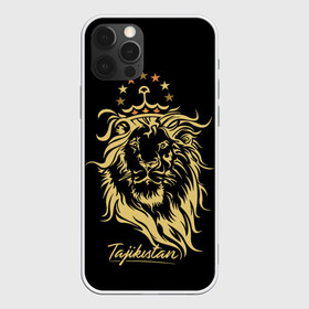 Чехол для iPhone 12 Pro Max с принтом Таджикистан в Тюмени, Силикон |  | Тематика изображения на принте: crown | golden | king | lion | republic | tajikistan | золотой | король | корона | лев | республика | таджикистан | царь