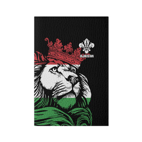 Обложка для паспорта матовая кожа с принтом Таджикистан в Тюмени, натуральная матовая кожа | размер 19,3 х 13,7 см; прозрачные пластиковые крепления | crown | flag | king | lion | republic | tajikistan | король | корона | лев | республика | таджикистан | флаг | царь