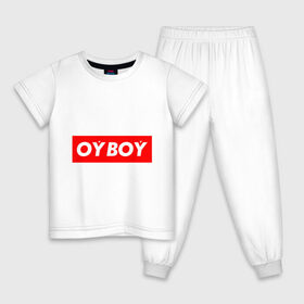Детская пижама хлопок с принтом oyboy в Тюмени, 100% хлопок |  брюки и футболка прямого кроя, без карманов, на брюках мягкая резинка на поясе и по низу штанин
 | казахи | ойбой | сабуров | чбд | что было дальше | щербаков | юмор