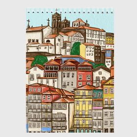 Скетчбук с принтом Порту Португалия домики в Тюмени, 100% бумага
 | 48 листов, плотность листов — 100 г/м2, плотность картонной обложки — 250 г/м2. Листы скреплены сверху удобной пружинной спиралью | city | old town | porto | portugal | город | город на холме | городской пейзаж | домики | оранжевые крыши | отпуск | порту | португалия | путешествие | старый город