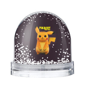 Снежный шар с принтом Pikachu Pika Pika в Тюмени, Пластик | Изображение внутри шара печатается на глянцевой фотобумаге с двух сторон | Тематика изображения на принте: pika | pikachu | аниме | детская | детям | игры | молния | мышка | мышь | пика | пикачу | покемон | покемоны