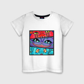 Детская футболка хлопок с принтом Дракон, кот и осьминог в Тюмени, 100% хлопок | круглый вырез горловины, полуприлегающий силуэт, длина до линии бедер | 