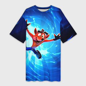 Платье-футболка 3D с принтом Crash Bandicoot в Тюмени,  |  | crash bandicoot | краш | краш бандикут