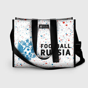 Сумка-шоппер 3D с принтом FOOTBALL RUSSIA / Футбол в Тюмени, 100% полиэстер | застегивается на металлическую кнопку; внутренний карман застегивается на молнию. Стенки укреплены специальным мягким материалом, чтобы защитить содержимое от несильных ударов
 | football | russia | sport | арсенал | ахмат | герб | динамо | зенит | краснодар | локомотив | россии | российский | россия | ростов | ротор | рубин | русский | сборная | символ | союз | спартак | спорт | форма