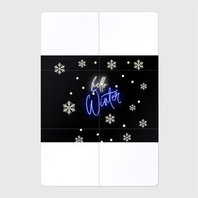 Магнитный плакат 2Х3 с принтом Привет,зима в Тюмени, Полимерный материал с магнитным слоем | 6 деталей размером 9*9 см | Тематика изображения на принте: белый | декабрь | зима | снег | снежинка | уют | черный