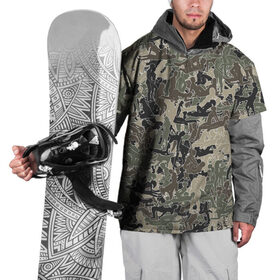 Накидка на куртку 3D с принтом Камуфляж с секс-позами в Тюмени, 100% полиэстер |  | камуфляж | милитари | паттерн | хаки