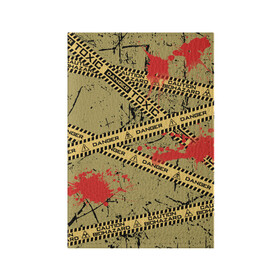Обложка для паспорта матовая кожа с принтом Danger в Тюмени, натуральная матовая кожа | размер 19,3 х 13,7 см; прозрачные пластиковые крепления | Тематика изображения на принте: знак | опасность | осторожно | праздник | стоп | хэллоуин
