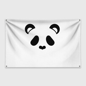 Флаг-баннер с принтом Panda в Тюмени, 100% полиэстер | размер 67 х 109 см, плотность ткани — 95 г/м2; по краям флага есть четыре люверса для крепления | panda | животные | медведь | мишка | панда