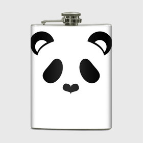 Фляга с принтом Panda в Тюмени, металлический корпус | емкость 0,22 л, размер 125 х 94 мм. Виниловая наклейка запечатывается полностью | panda | животные | медведь | мишка | панда