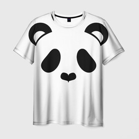Мужская футболка 3D с принтом Panda в Тюмени, 100% полиэфир | прямой крой, круглый вырез горловины, длина до линии бедер | Тематика изображения на принте: panda | животные | медведь | мишка | панда