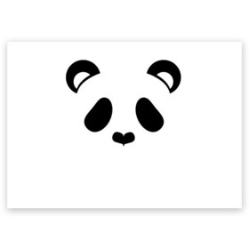 Поздравительная открытка с принтом Panda в Тюмени, 100% бумага | плотность бумаги 280 г/м2, матовая, на обратной стороне линовка и место для марки
 | panda | животные | медведь | мишка | панда