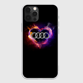 Чехол для iPhone 12 Pro Max с принтом Audi в Тюмени, Силикон |  | Тематика изображения на принте: audi | audi в сердце | audi лого | audi марка | audi эмблема | love audi | ауди | ауди значок | ауди лого | ауди чб значок | ауди эмблема | горящее сердце | значок audi | лого автомобиля | логотип audi | логотип ауди